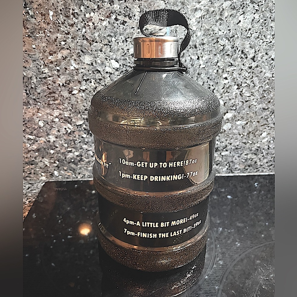 Gallon Water Bottle - with Motivational Time Marker Leak-Proof BPA Free Reusable